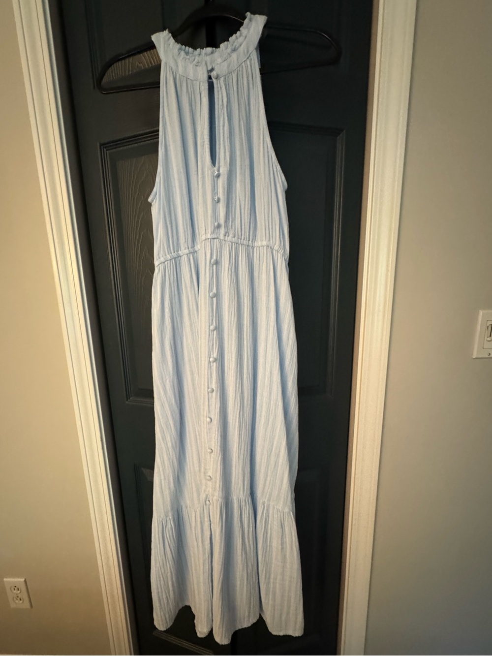 Time and Tru Light Blue Sleeveless Maxi Dress